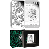 2026 $1 Rectangular Dragon 1oz Silver Proof Coin