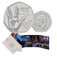 2026 50p 60 Years of Star Trek - Live Long & Prosper BUNC Coin