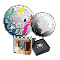 2026 50c 70th Anniversary of Australia's First TV Broadcast Silver Proof Coin