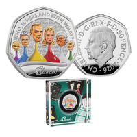 2026 50p Cluedo Coloured Silver Proof Coin