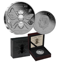 2026 $5 Australia's Dark Bees - Lucifer Bee 2oz Black Proof Coin -