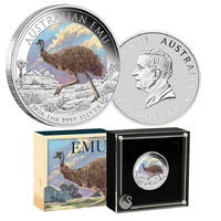 2026 $1 Australian Emu 1oz Coloured Silver Coin