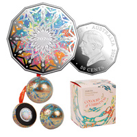 2026 50c Colours of Christmas Coloured Silver Proof