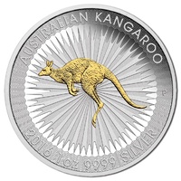 2016 $1 Gilded Kangaroo 1oz Silver Proof Coin