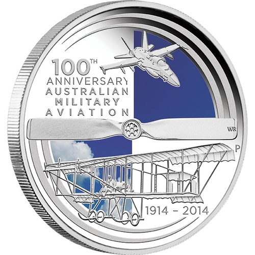 2014 $1 100th Anniversary of Military Aviation in Aust. Silver Coin