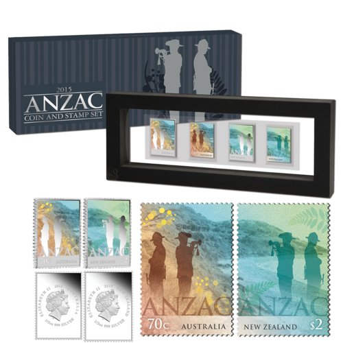 2015 ANZAC 1/2oz Silver Coin & Stamp Set