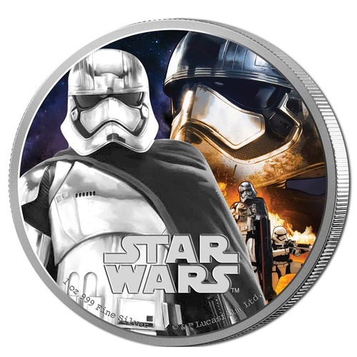 2016 Niue $2 Star Wars - the Force Awakens - Captain Phasma 1oz Silver Proof Coin