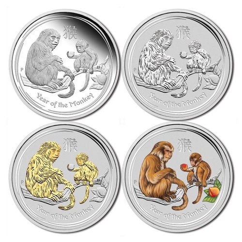 2016 $1 Lunar Year of the Monkey Silver Typeset