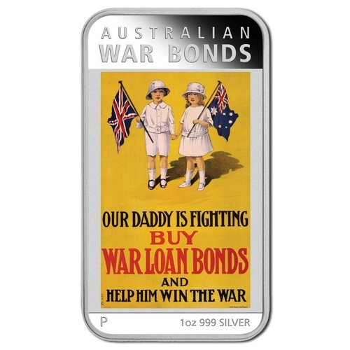 2016 $1 Posters of WWI War Bonds 1oz Silver Proof