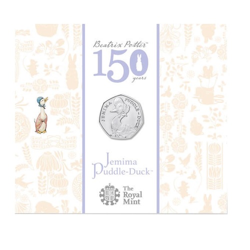2016 UK 50p Jemima Puddle Duck 150th Anniversary BU