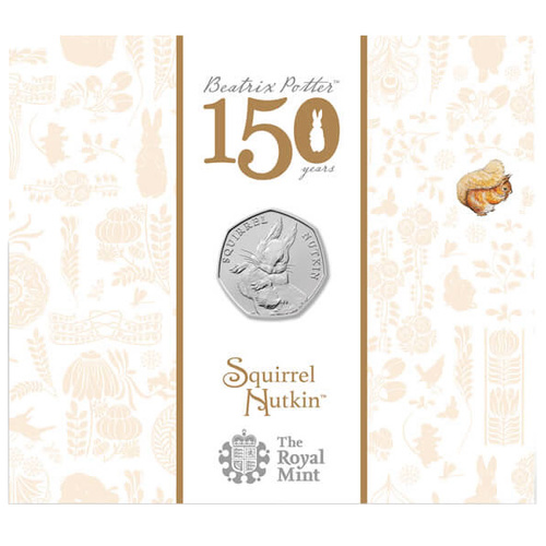 2016 UK 50p Squirrel Nutkin 150th Anniversary BU