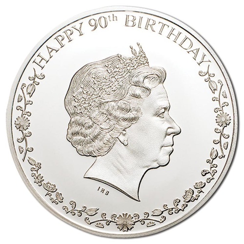 2016 $1 90th Birthday 2g Silver Proof Cook Islands