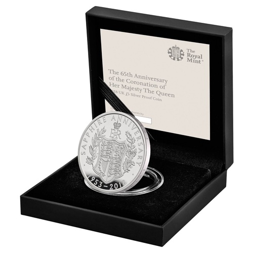 2018 £5 Coronation 65th Anniversary Silver Proof