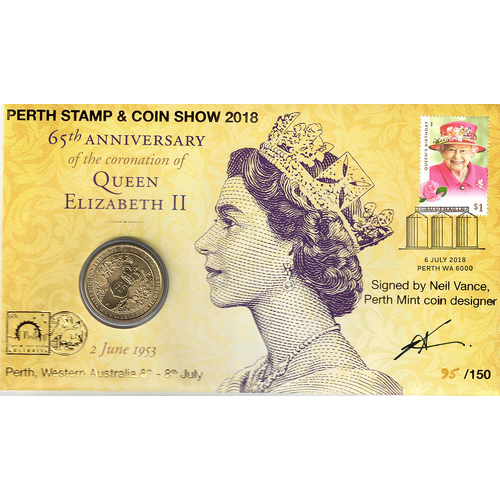 2018 $1 65th Anniversary of the Queen's Coronation PNC Perth Show Overprint