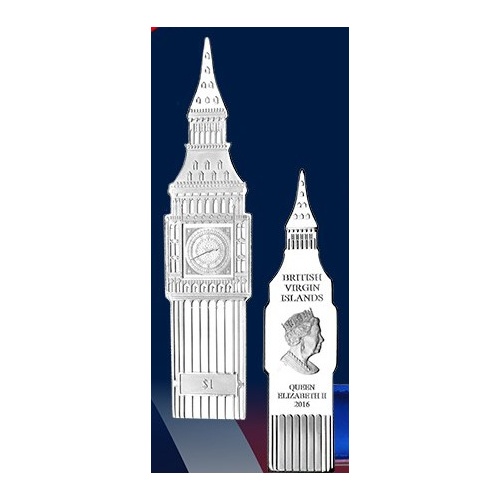 2016 Big Ben Shaped Nickel Silver Coin