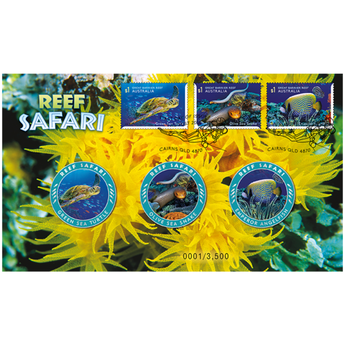 2018 Reef Safari 3 Medallion Stamp Cover