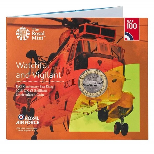 2018 £2 RAF Centenary Sea King Brilliant Unc