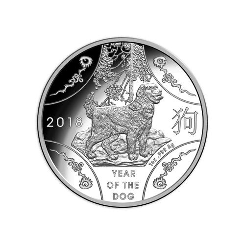 2018 $1 Year Of The Dog 1oz Silver Proof