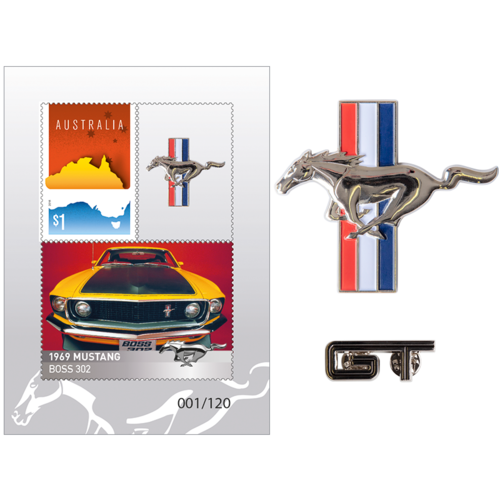 Ford Mustang Badge, Sheetlet and Pin Set