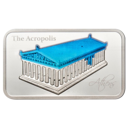 2016 $2 Greek Acropolis Hologram 1oz Silver Proof