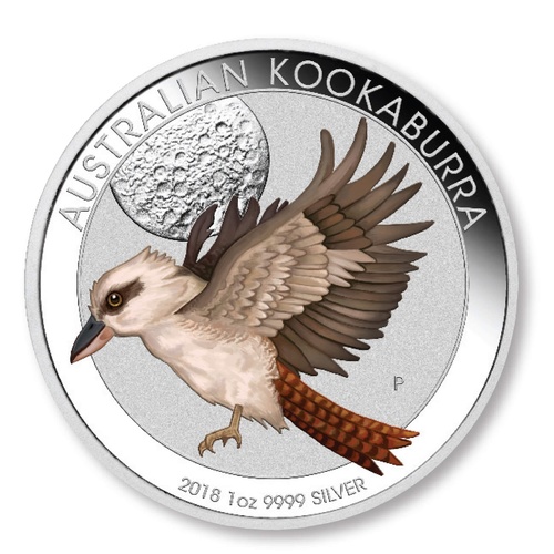 2018 $1 Kookaburra Colour 1oz Silver BU WMF Issue