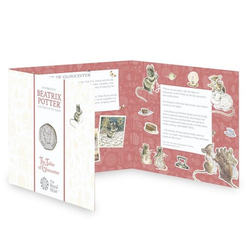 2018 50p Beatrix Potter Tailor of Gloucester Brilliant Unc