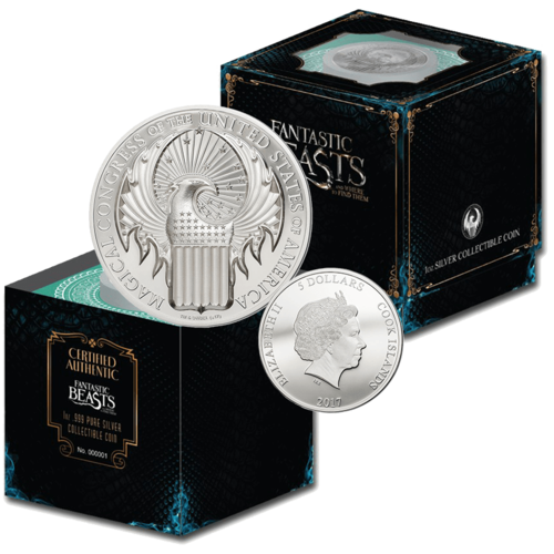 2017 $5 Fantastic Beasts MACUSA 1oz Silver Proof