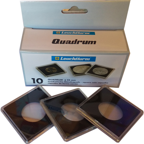 Lighthouse QUADRUM Coin Holders 10 Pack [Size: 33mm]