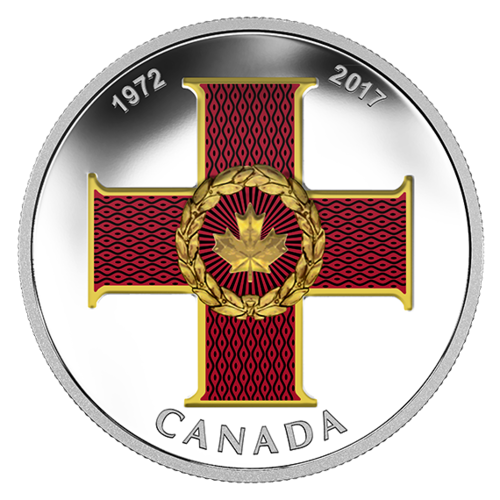 2017 CA$20 45th Anniversary of the Cross of Valour Silver Coloured Coin