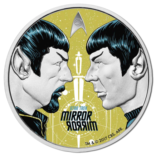 2017 $1 Star Trek Spock Mirror Mirror 1oz Silver Proof