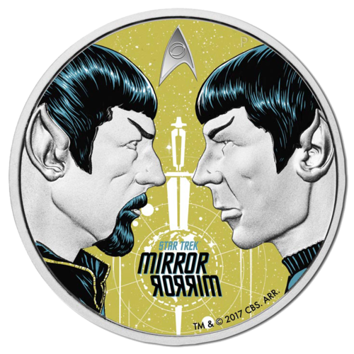 2017 $1 Star Trek Spock Mirror Mirror 1oz Silver Proof