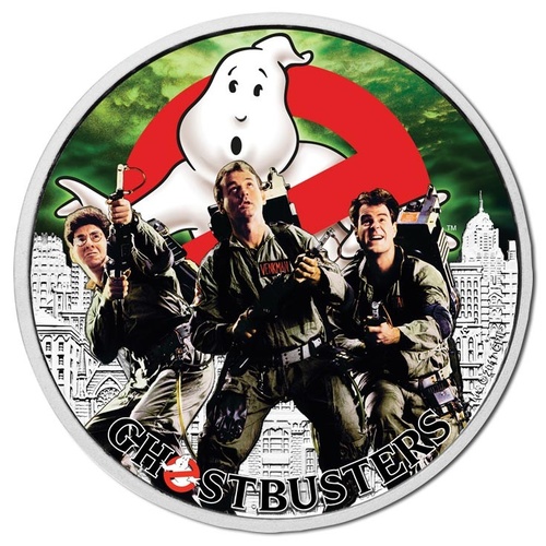 2017 $1 Ghostbusters Crew 1oz Silver BU