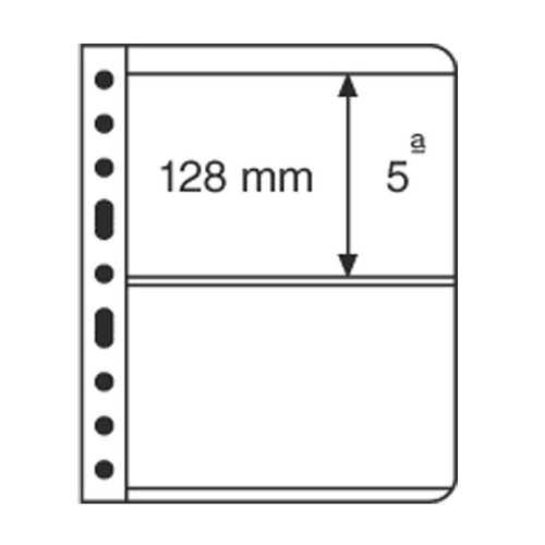 Lighthouse VARIO Plastic Pockets, 2-way division, clear film