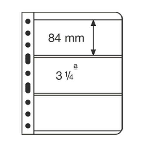 Lighthouse VARIO Plastic Pockets, 3-way division, clear film