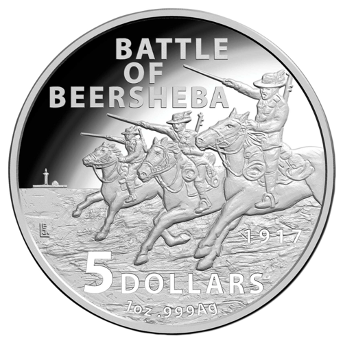 2017 $5 Battle Of Beersheba 1oz Fine Silver Proof