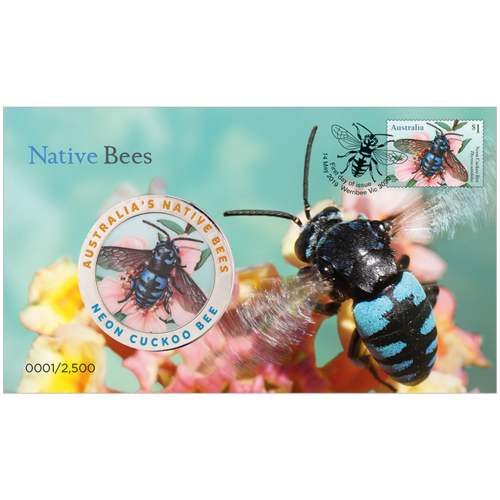 2019 Native Bees Stamp and Medallion Cover