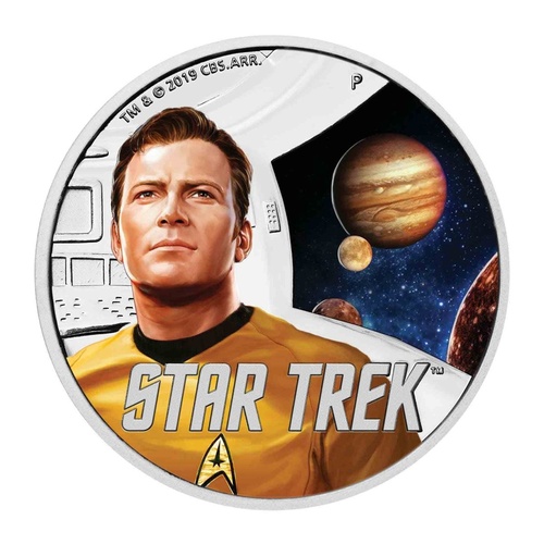 2019 $1 Star Trek Capt. Kirk 1oz Silver Proof Coin