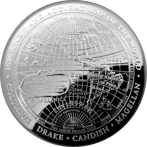2019 $5 Columbus Drake Cavendish and Magellan Domed Silver Proof Coin