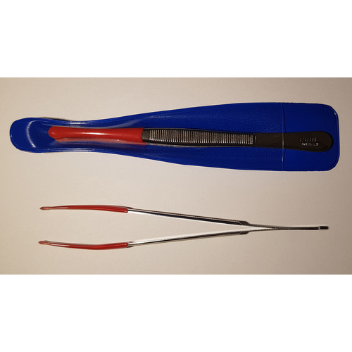 Coin Tweezers 120mm with Non Slip Coating on tips