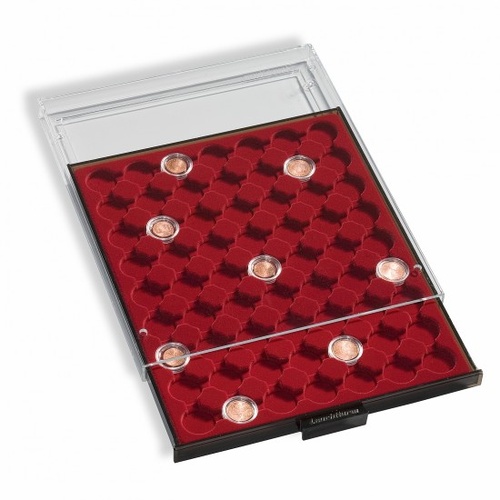 Lighthouse Coin Boxes for Coin Capsules (Round) [Tray Compartment Size: 21.5]