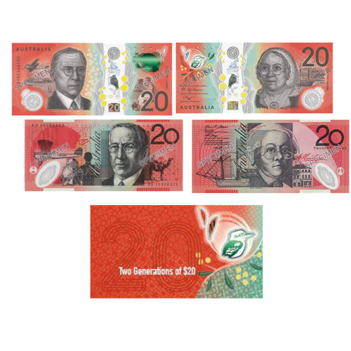 2019 $20 Two Generations Unc Banknote Folder