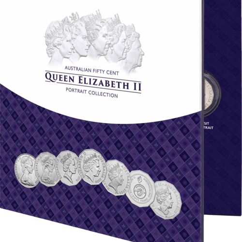 Australian 50c Queen Elizabeth II Portrait Collection