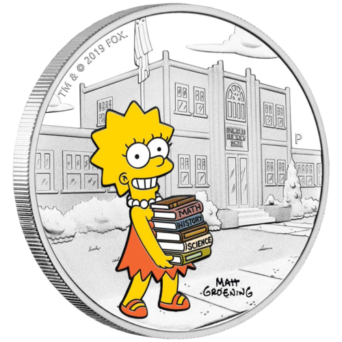 2019 TVD$1 The Simpsons Lisa 1oz Silver Proof