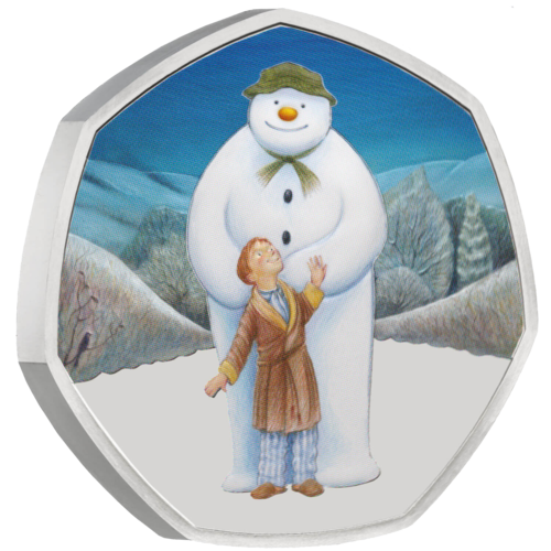 2019 50p The Snowman Coloured Silver Proof
