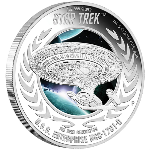 2015 $1 Star Trek USS Enterprise 1701D 1oz Silver Proof