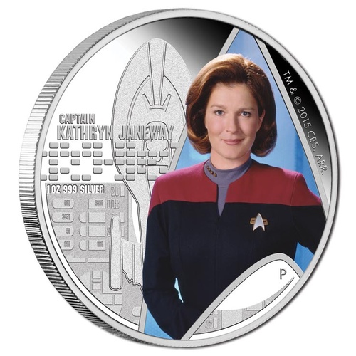 2015 $1 Star Trek Captain Janeway 1oz Silver Proof