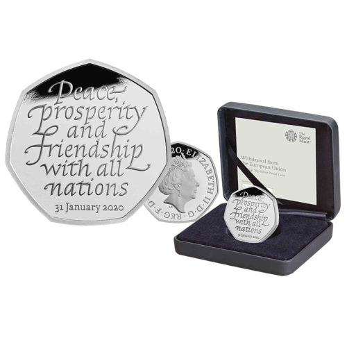 2020 50p Withdrawl from the EU Silver Proof Coin