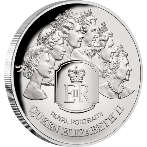 2020 $5 Queen Elizabeth II Royal Portraits 1oz Silver Proof Coin