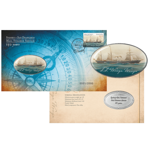 2020 Sydney-San Francisco Mail Steamer Medallion Cover
