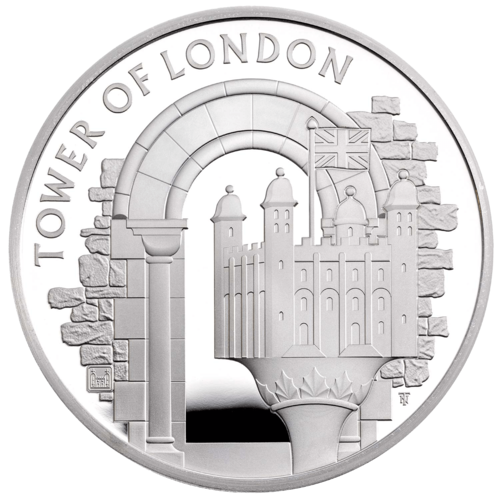 2020 £5 Tower of London - The White Tower Silver Proof Coin